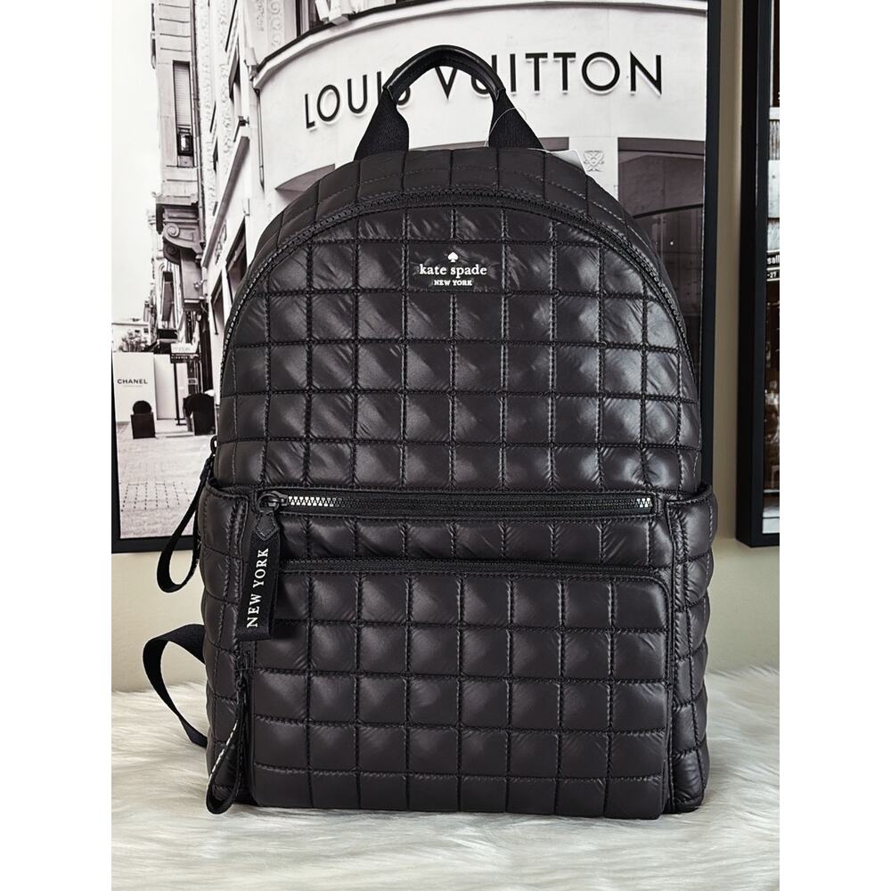 kate spade Quilted Black Backpack - Picture 1 of 8